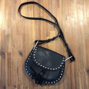 Black bag w/light gold details.